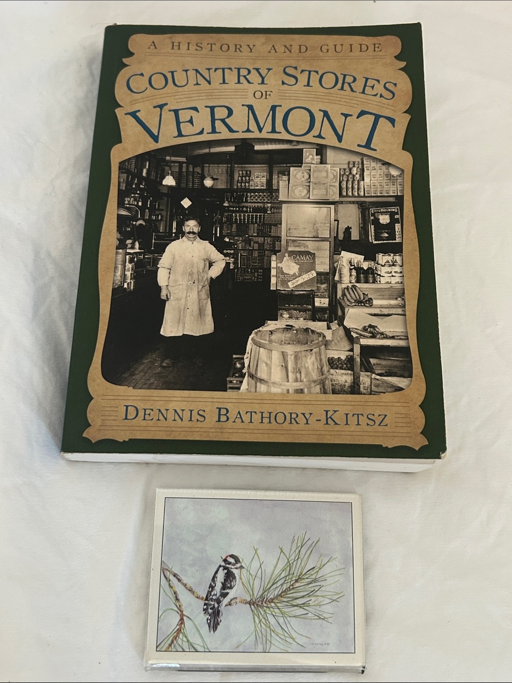 Country Stores of Vermont Book History Guide Downy VT LOT Woodpecker bird magnet